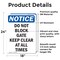 Signmission Do Not Block Gate Keep Clear At, 18 in W x Rectangle, Vinyl Decal OS-2PACK-NS-D-1824-V-11081 - alternate 4